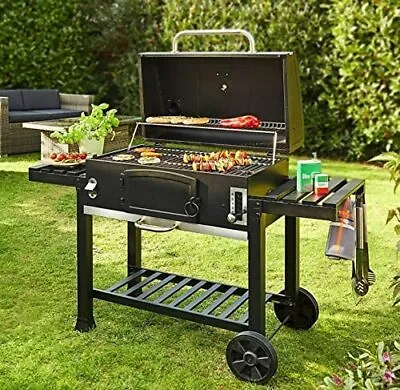 £259.99 • Buy CosmoGrill XXL Charcoal Outdoor Smoker BBQ Portable Garden Barbecue With Cover