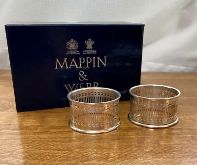 Mappin & Webb Watermark Pattern Napkin Ring Pair Set • $103.04