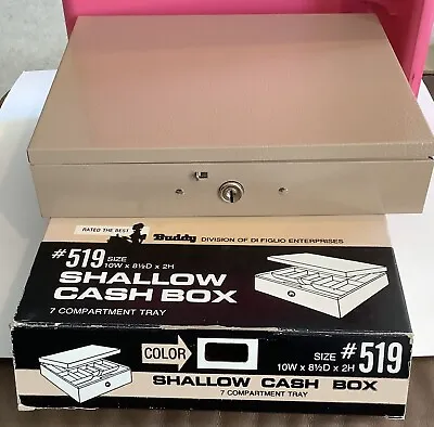 Buddy Products Vintage Shallow Cash Box 519 Compartment Tray Original Box Keys! • $29.50