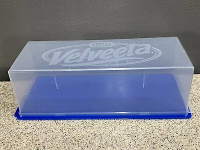 Vintage Velveeta Cheese Keeper Box Blue Clear Holds 2 Lb Block Made In USA VGC! • $8.99