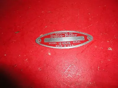 193519361937193919481950 Chevrolet Delco Remy Tag Red Buick Pontiac Gm    • $23.52