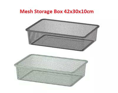 IKEA TROFAST Stackable Mesh Storage Basket Box Indoor Home Organizer 42x30x10 Cm • £12.95