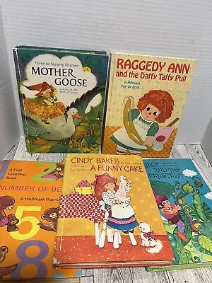 Lot Of 5 Vintage HALLMARK Pop-up Books Raggedy Ann Mother Goose More • $35