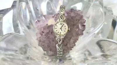 Vintage Caravelle Diamond 17 Jewel Mechanical Wind Petite Women's Watch • $59