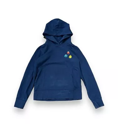 Uniqlo KAWS Sesame Street Hoodie Mens XS Blue Pullover Sweatshirt Elmo Big Bird • $17.49