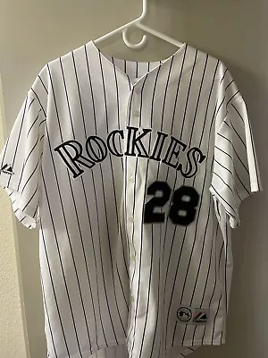 Vintage Colorado Rockies Jersey #28 Aaron Cook Signed • $80