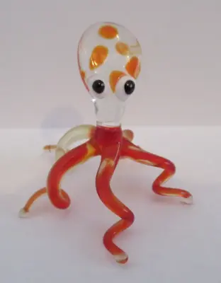 Vintage 1950's Handmade Glass Octopus / Glass Animal Ornament • £12.50