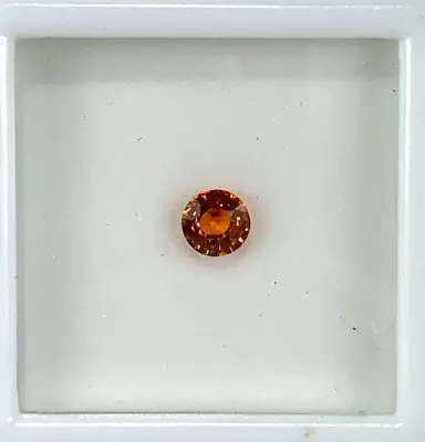 0.75 Carat 5 Mm Round Mandarin Loose Garnet • $19.95