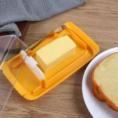 Lid Portable Plastic Cheese Keeper Butter Dish Storage Container Butter Box • $22.58