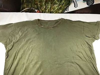 Vintage 70s Vietnam War US Army OG-109 Crewneck T-Shirt- Undershirt- LARGE • $34.99