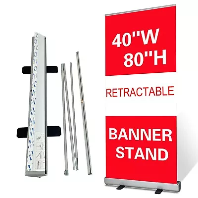 40 X 80  Heavy-Duty Retractable Banner Stand With Padded Canvas Bag (Stand ONLY) • $69.99