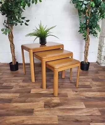 Vintage Mid-Century Teak Nest Of Tables Retro Scandi Danish MCM Free Post! • £65