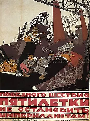 $16.99 • Buy Political Propaganda Communism Anti Imperialism Soviet Union Ad Poster 1823pylv