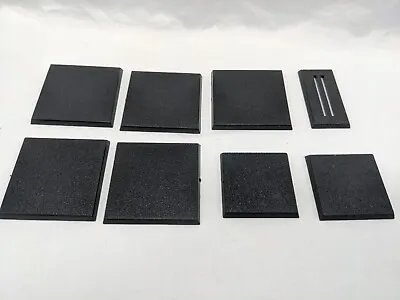Lot Of (8) Black Square And Rectangle Miniature Bases • $15