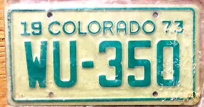 1973 Colorado Motorcycle License Plate Number Tag • $9.99