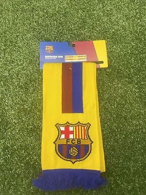 FC Barcelona Bufanda Fan Scarf NWT Yellow Soccer FCB Adult • $26.92