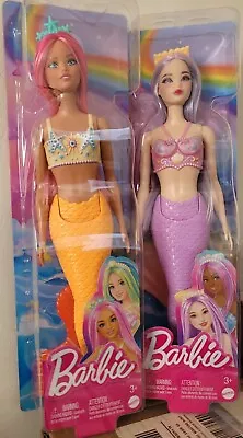 2023 Barbie Mermaid Dolls Pink Fantasy Hair HRR05 & Purple Hair Odile Face HRR06 • $69