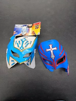 WWE Face Mask Lot Of 2 Rey Mysterio Jr & Sin Cara Masks Mattel Costume Cosplay • $19.99