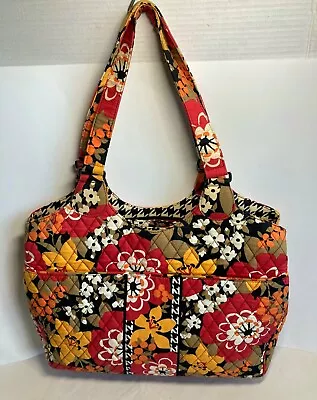 Vera Bradley Bag Purse Bittersweet Floral Quilted Holiday Tote Shoulder Medium  • $18