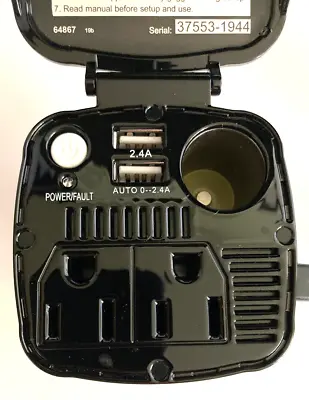 Mobile Power Inverter CEN-TECH 200W Fits Cup Holder EASY ACCESS To Power • $19