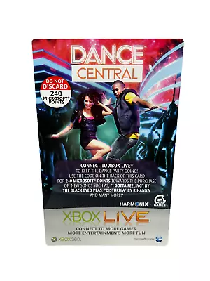 Xbox Live 360 240 Microsoft Points Dance Central Promo Card New Unused • $6.99