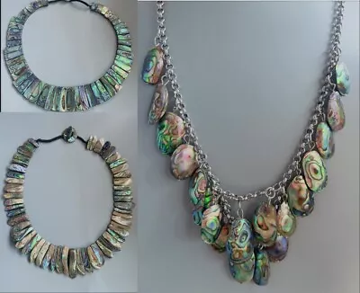 Abalone Shell Pearl Handmade Big Necklace Jewelry • $16.10