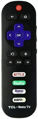 OEM Replacement TCL Roku TV Remote RC280 Netflix Hulu Roku Channel ESPN Hot Keys • $10.99