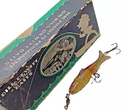 Vintage Fishing Lure Box Bill Dewitt Pyra-Shell Baits Minnow 505 2.5  Color E • $89.99