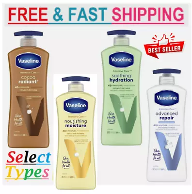 Vaseline Intensive Care Unscented Body Lotion 20.3 Oz. Assorted Types • $10.88