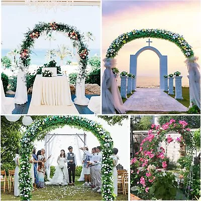 2.4M Outdoor Metal Garden Party Decor Ornament Pathway Climbing Plants Gate Arch • $97.99