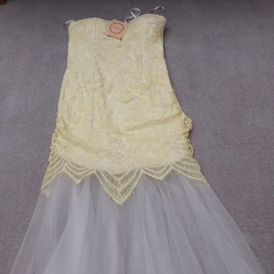 £13.99 • Buy Eva & Lola Gorgeous Yellow Luxury Special  Occasion/Prom  Dress 