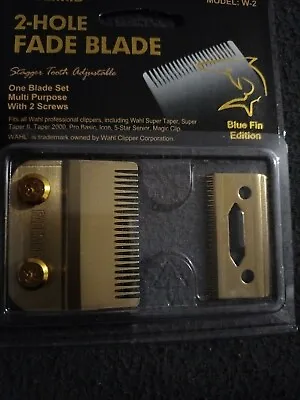 Magic Clipper Replacement Blade Set  2 Hole Stagger Tooth Gold Senior Magic Fab  • £11.99