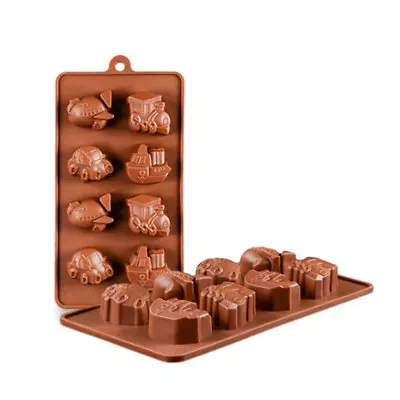  8 Cavity De Para Gelatinas Silicone Molds For Chocolate Car Shaped • £7.99