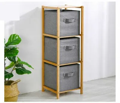 $49.95 • Buy 3-Drawer Tallboy Storage Chest Narrow Dresser Clothes Cabinet Organiser FREESHIP