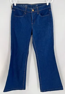 J. Crew Jeans Women's 28 Blue Denim High-Heel Flared Mid-Rise 29  Inseam Stretch • $14.80