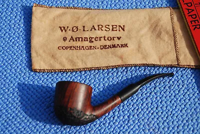 W. O. Larsen Handmade In Denmark Pipe Rustica Preowned W Sock Copenhagen Vintage • $98