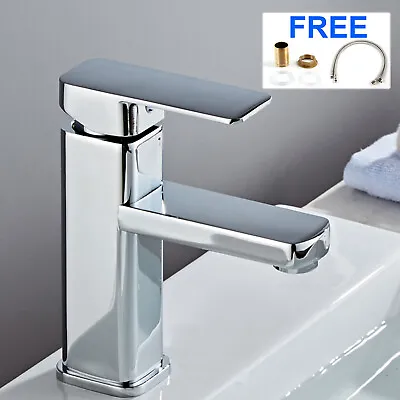 £13.89 • Buy Bathroom Taps Mixer Basin Tap Chrome Wash Sink Mono Lever Modern High Quality