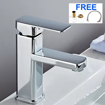 Bathroom Taps Mixer Basin Tap Chrome Wash Sink Mono Lever Modern High Quality • £12.19