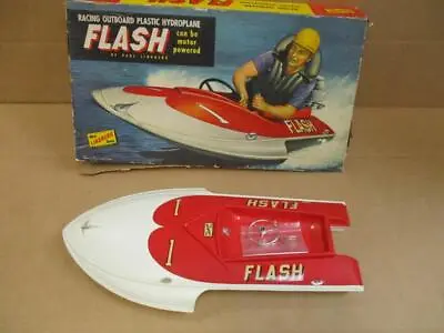 RARE! Vintage Lindberg FLASH Outboard Plastic Hydroplane Boat Model! NOS In Box! • $419.83