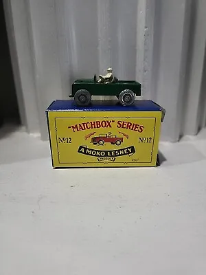 Matchbox 12 Lesney No.12 Land Rover MOKO B Box Green With DRIVER • $2.99