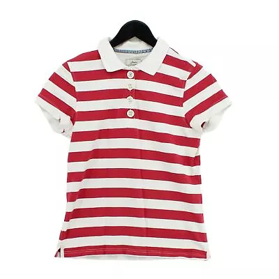 Joules Women's Polo M Red Striped 100% Cotton Short Sleeve Collared Basic • $20.21