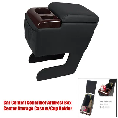 Refitted Car Central Container Armrest Box Center Storage Case W/Cup Holder Kit • $70.69