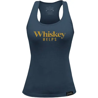 Grunt Style Women's Whiskey Helps Racerback Tank Top - Blue • $25.99