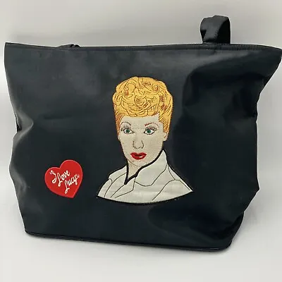 Black I Love Lucy Tote Bag Large Shoulder Shopping Lucille Balle Gift • $19.95