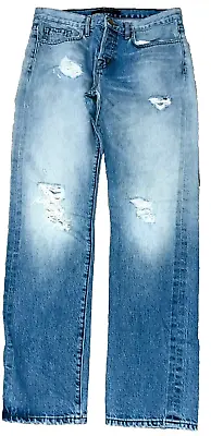 J Brand Sonny Boyfriend Blissful Blue Distressed Jeans Womens Mid Rise Size 25 • $99.99