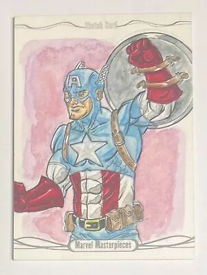 2016 Upper Deck Marvel Masterpieces Sketch Card Captain America By Arides Luna • $0.99