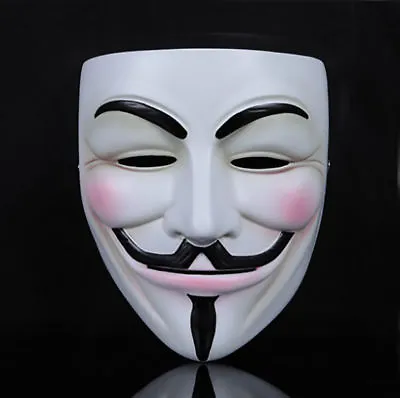 Anonymous V For Vendetta Face Mask Guy Fawkes Halloween Fancy Dress Scary Party • £5.95