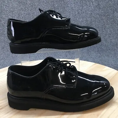 Vibram Dress Shoes Mens 7XW Oxford Black Patent Leather Lace Up Casual Low NEW • $54.99