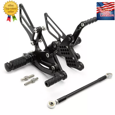 For Ninja ZX6R ZX636 2009-2021 CNC Rearset Footpegs GP Shift Pedals Peg Adjust • $99.99