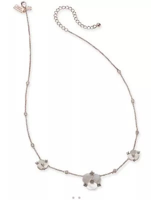 $108 Kate Spade  RoseGold-Tone Crystal Faux  Pearl Mother-of-Pearl Necklace #653 • $72.31
